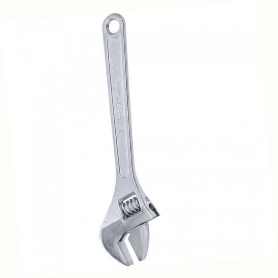 Clé à Molette Ajustable QWORK 375 Mm - Ouverture Max 48 Mm - Acier Manganèse Robuste