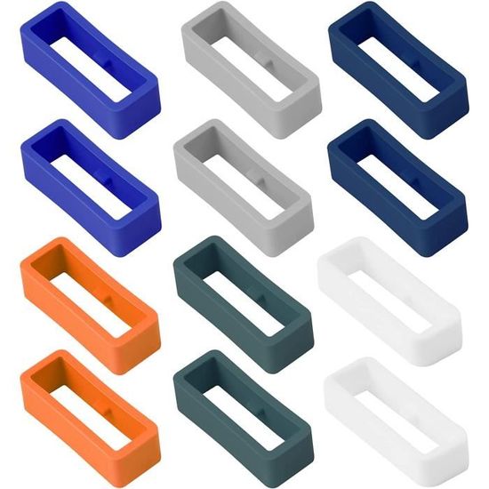 6 Pièces Bague De Fermeture Pour Bracelet De Montre, 20 Mm Passant Bracelet Montre En Silicon Compatible Avec Garmin Forerunner 945 230 235 620 630, Vivoactive 3, Venu, Vivomove, Vivomove 3, Fenix 6S