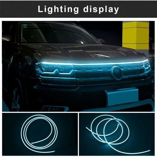 KADARY Bande Lumineuse LED Pour Extérieur De Voiture, Bande LED Dynamique Flexible Pour Capot De