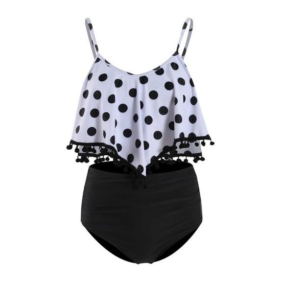 SHEKINI Maillots de Bain Deux Pièces Filles Imprimé Volants Réglable
