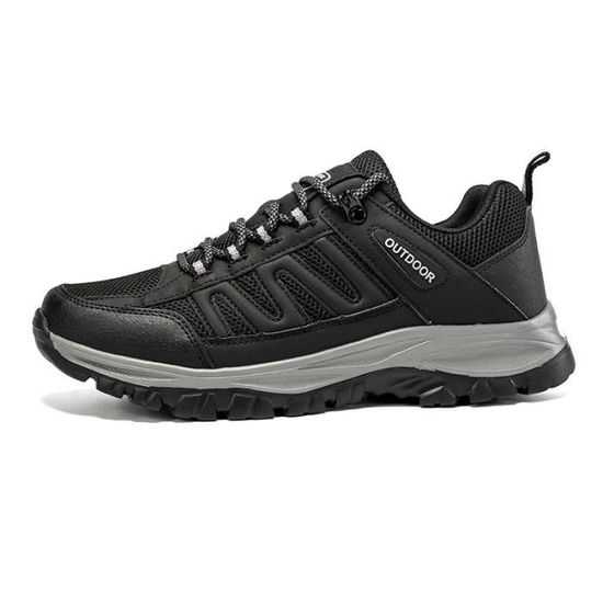 AEHO Chaussures De Randonnée Pour Homme Respirant Légère De La Mode De Marche Fitness Tennis Sans Lacets Baskets De Randonnée En Plein Air Pour L' Extérieur, La Randonnée, Le Trekking,Noir,39/245mm