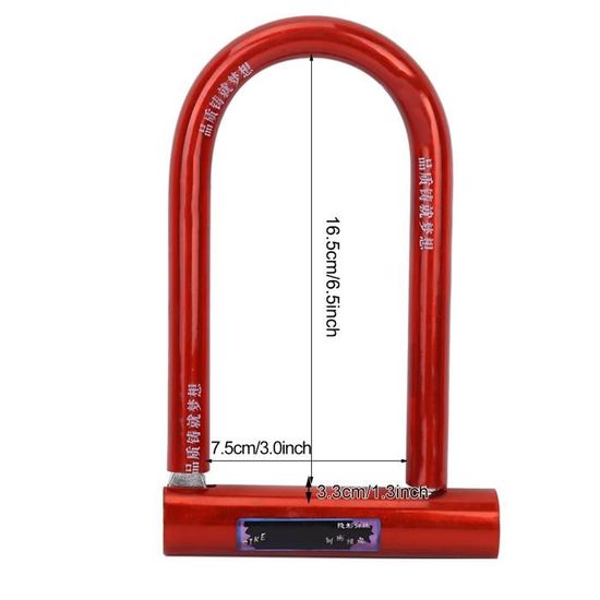 Antivol Vélo En U Avec Code - Renforcé, Portable, Résistant à La Corrosion Et Aux Intempéries