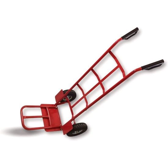 Diable Pliable Aluminium Yaheetech - Charge 75kg - Poignée Réglable 64-100cm - Avec Sangle