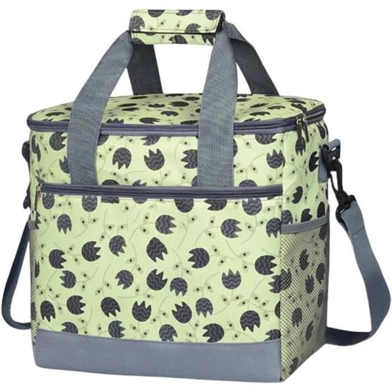 WUNZILO Sac Isotherme 10L Petit - Glacière Souple Pliable Pour Pique-Nique, Voyage Et Bureau, Gris