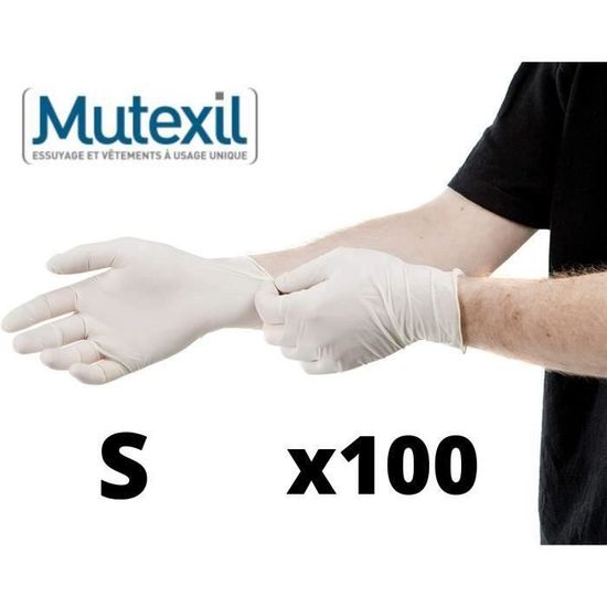 Pack De 100 Gants Latex Sibel Clean All Taille M - Blanc, Sans Poudre, Réutilisables, Protection Mains - 3