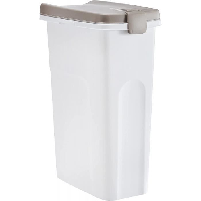 Boite à croquettes en plastique hermétique de 40 litres.