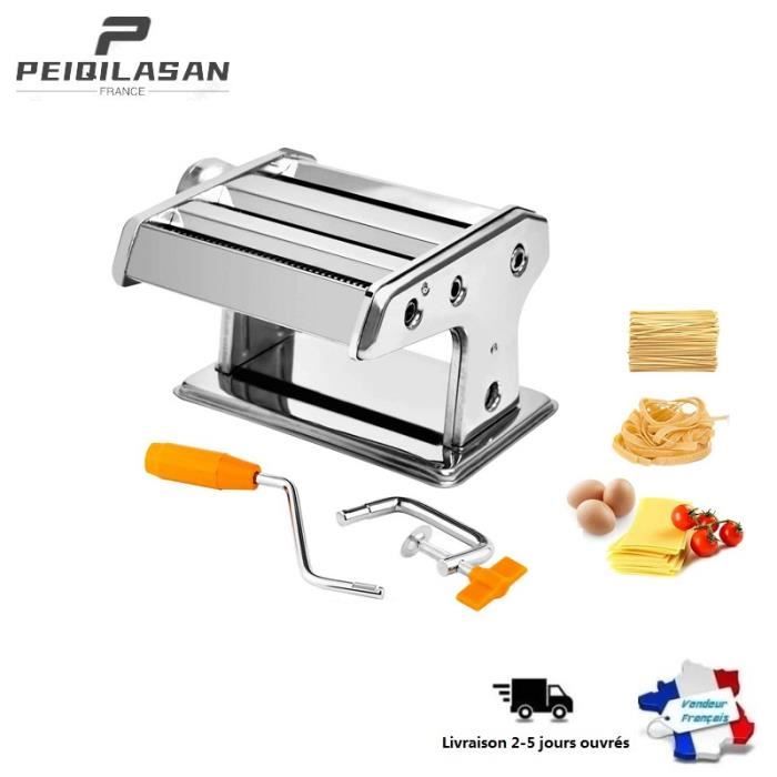 PEI. Machine pour Faire des Pâtes, Spaghettis, tagliatelles, lasagnes, Epaisseur de coupe: 6 réglages d'épaisseur , L 20cm