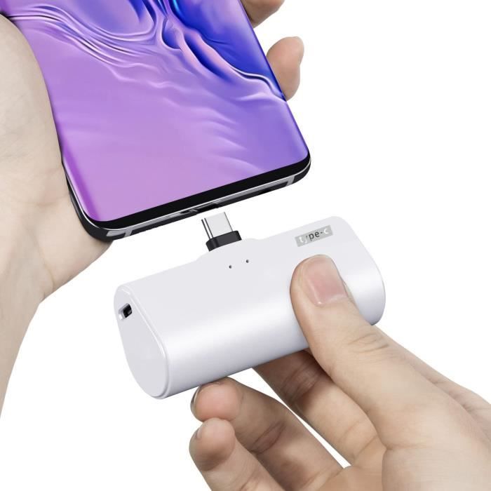 Batterie Externe USB C, Power Bank Mini Chargeur 4800mAh,Samsung Galaxy Note20 Ultra,Z Fold2,S20/S10/S9, A51/A71,Note 10/9/8