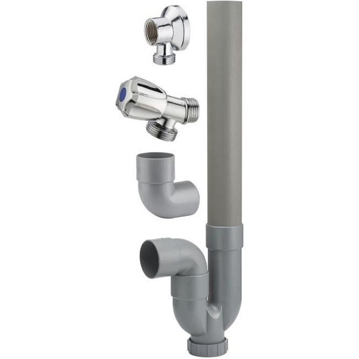 Kit pour machine à laver: robinet + applique + siphon. NOYON & THIEBAULT