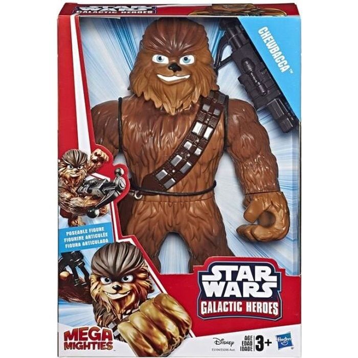 Star wars galactic heroes - Playskool - Figurine Chewbacca + arbalète - 26cm - Mega mighties - Neuf