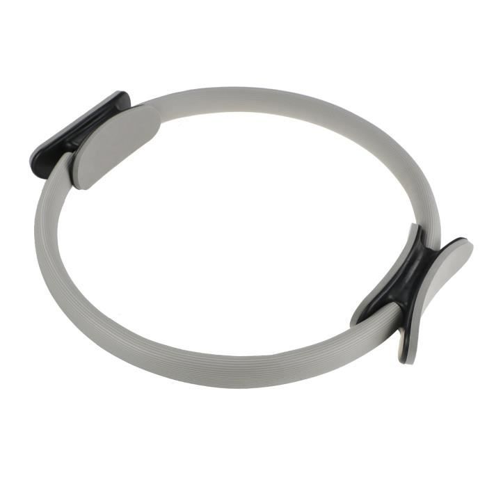 1pc Pilates Anneau supérieure Yoga Cercle Puissance Résistance Cercle exercice de remise en forme double anneau Grip Gris 38cm, 39cm