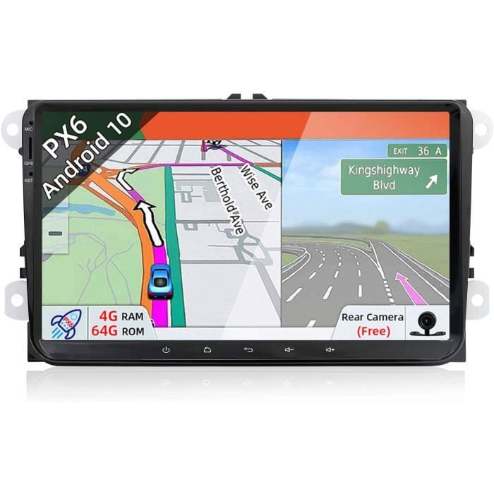 AUTORADIO JOYX PX6 Android 10 Double Din Autoradio pour VW Golf-Skoda-Seat-Passat-Polo Navigation - Caméra Canbus Gratu80