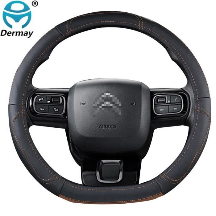 Couleur D Shape Brown House de Volant en Cuir Véritable Pour Citroen C5 I II III C5 C5 Aircross Peau de Vache