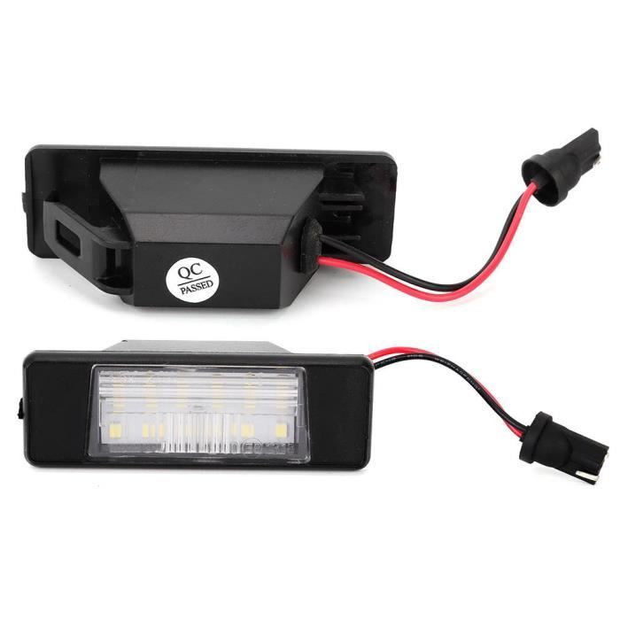 Fdit Éclairage d'immatriculation 2 pièces voiture SMD 18 LED lumière de plaque d'immatriculation adaptée pour Pathfinder R51 02