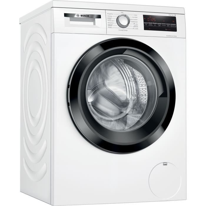 Lave-linge hublot BOSCH WUU24T09FF Série 6 - 9 kg - Induction - L60cm - 1200 trs/min - Blanc
