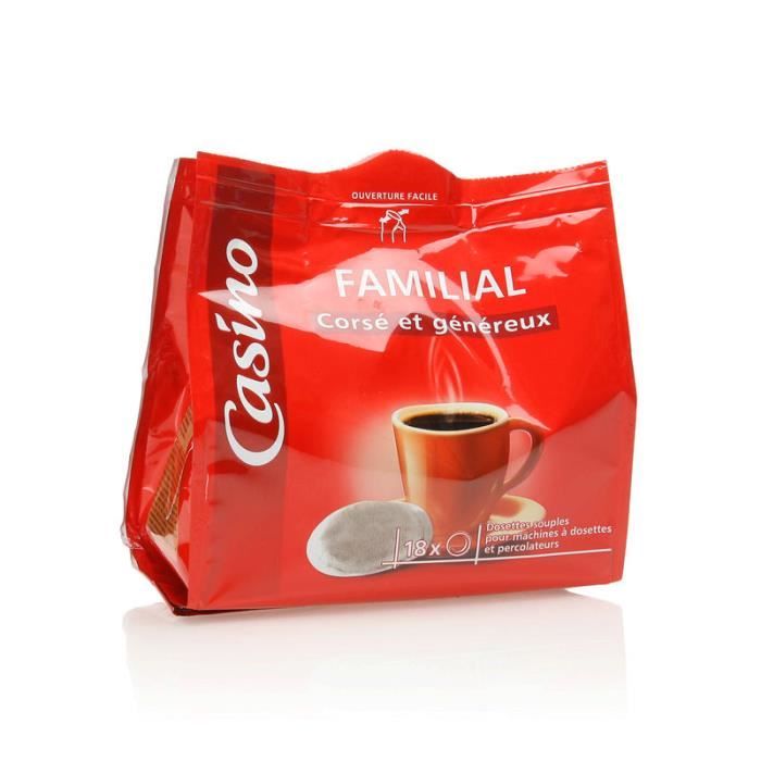 Dosettes café corsé et généreux - 125 g