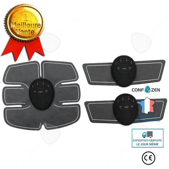 CONFO® ceinture abdominale électrostimulation appareil patch musculaire bras biceps abdos stimulation électrodes sport fitness femme