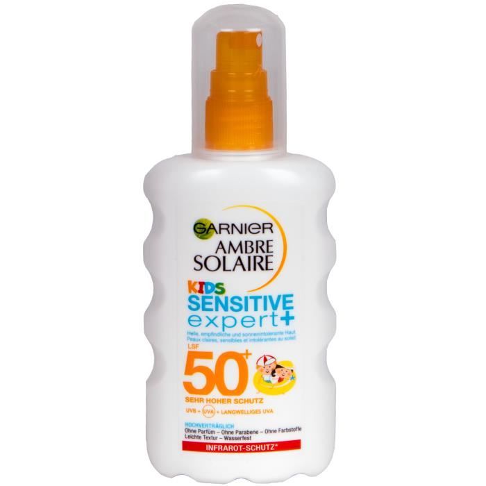 Garnier Ambre Solaire Sensitive Expert+ Spray Enfant FPS 50+ pour Peaux Sensibles - 200 ml