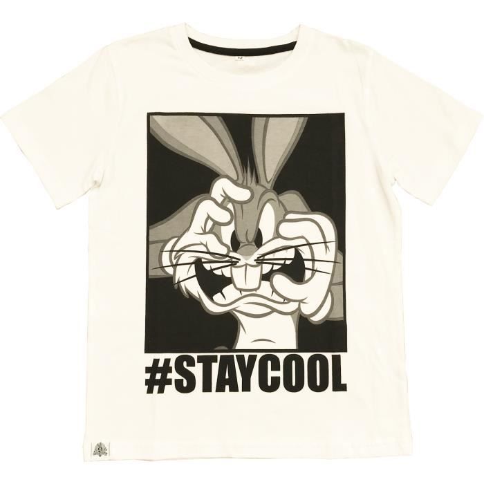 LOONEY TUNES T-Shirt Bugs Bunny Blanc Garçon