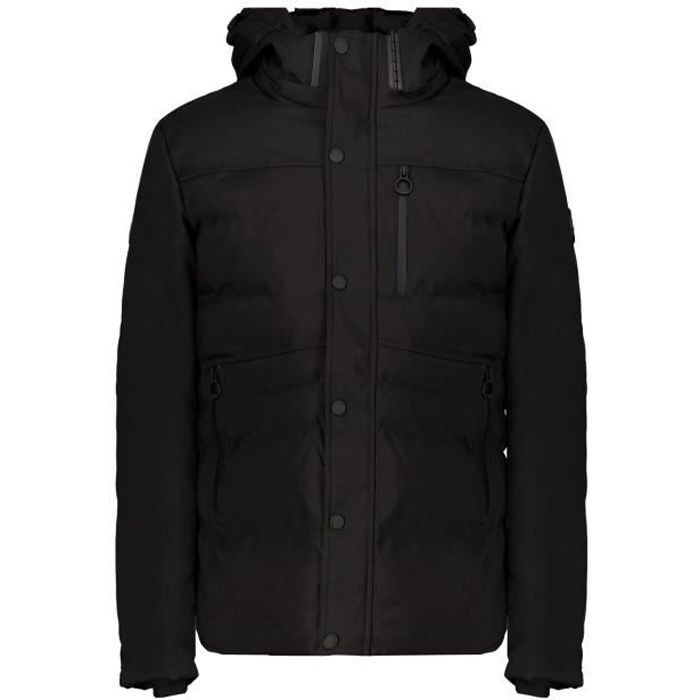 DEELUXE Doudoune unie à col haut et capuche CHIRO Black