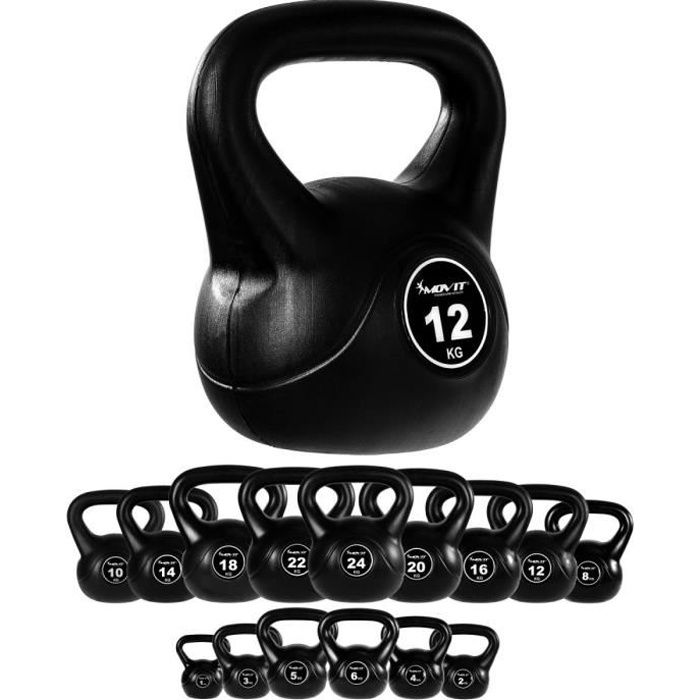 MOVIT Poids Kettlebell 12kg plastique