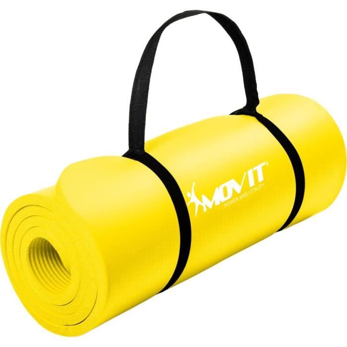 MOVIT Tapis de gymnastique 183cm x 60cm x 1,0cm, Jaune