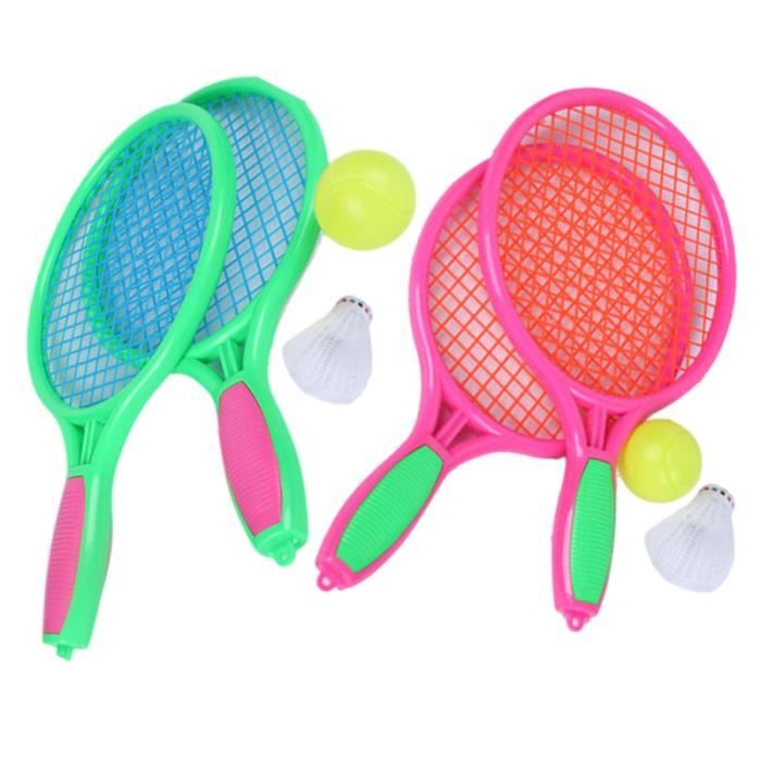 4 pièces / 2 ensembles de raquette de Tennis forme Unique raquettes de Badminton de haute RAQUETTE DE TENNIS - CADRE DE TENNIS