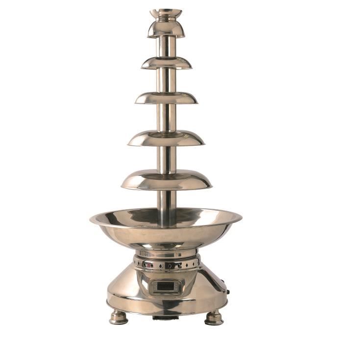 Fontaine professionnelle à chocolat Pro 100. Carrosserie et cascade en acier inoxydable.