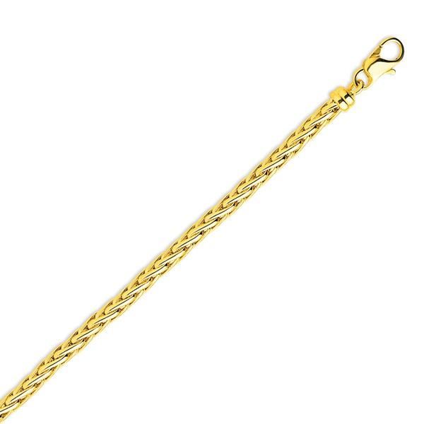 YSORA - Collier en or jaune composé de mailles palmier de 4 mm. - 45 cm en Or Jaune - POINÇON : Or Jaune - 750/1000