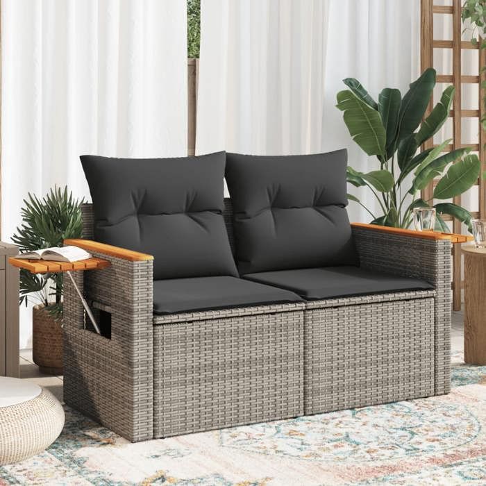 vidaXL Canapé jardin 2 places - vue 2