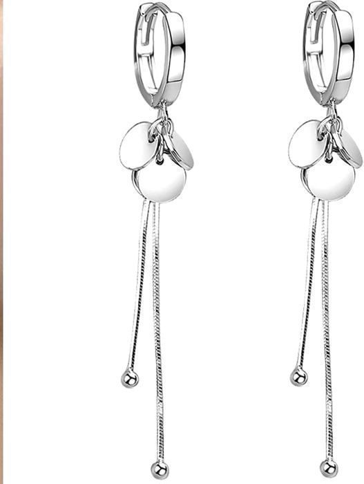 Boucles D’oreilles Créoles Longues à Clips – Noir Et Doré, Perles – Neuf Sans étui