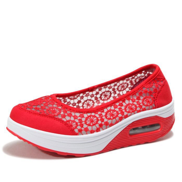 Tennis Basses En Toile à Enfiler Blanc Femme | La Halle