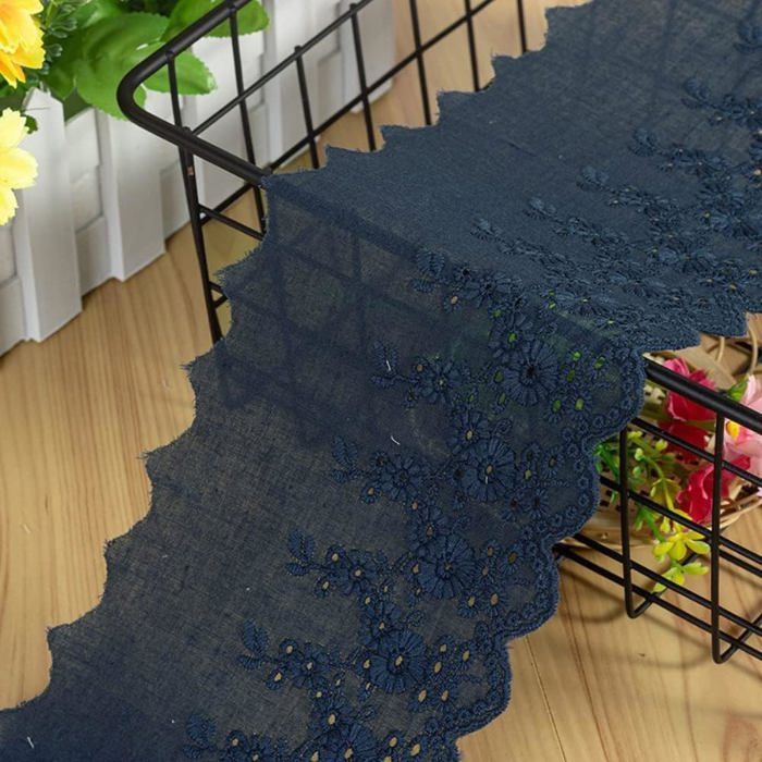 Noir Avec Bordure En Dentelle Chantilly Française Grise Par Mètre, Ruban Décoratif En Dentelle Noire, Bordure En Dentelle De Mercerie Délicate Noire, LL1091 - France