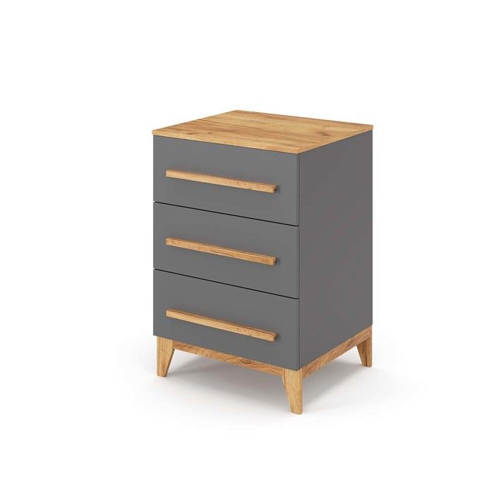 Commode avec tiroirs Malia 53.4x88cm Gris Vitalispa 39969 Commode avec tiroirs Malia 53.4x88cm Gris Vitalispa 39969