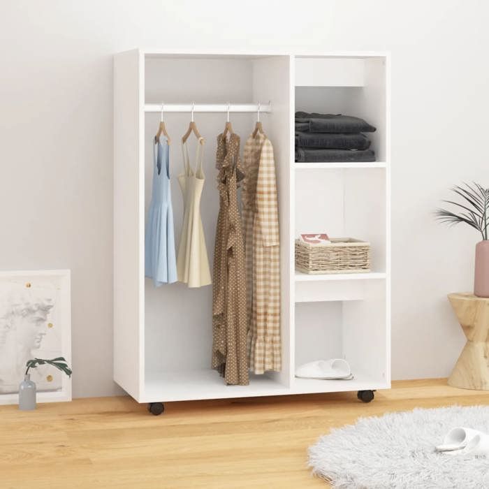 SALE 2025Placard de Chambre - Garde-robe Blanc 80x40x110 cm - Bois d’ingénierie274 Kg 8379