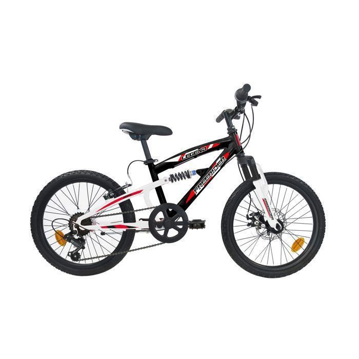 Vélo enfant - VTT 20 - Tout Suspendu - 6 vitesses Shimano - Frein à disque avant - V-Brake arrière.