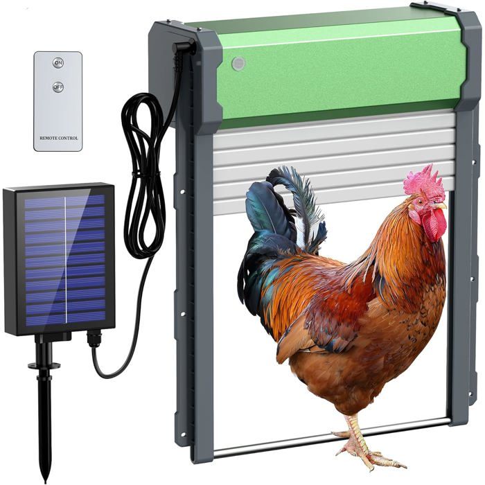 Meilleurs prix pour Porte Automatique Poulailler Grand Solaire: Porte Poulailler Automatique Solaire - FOFNON Trappe Poulailler Automatique avec Min4