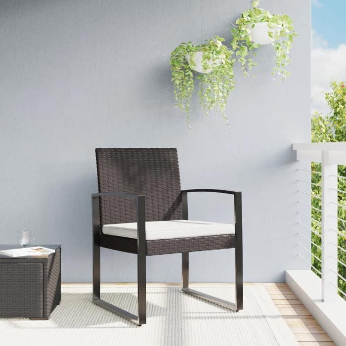 SALE 2025Chaises à manger de jardin - lot de 2 - Fauteuils de Jardin - marron rotin PP - 545x57x775 cm107 Kg 3801
