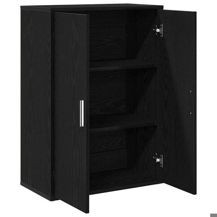 ESTINK® Buffet bas contemporain - Armoire Polyvalent - pour Cuisine/Salon - Chêne Noir 60x31x84 cm - Bois de Placage @@825