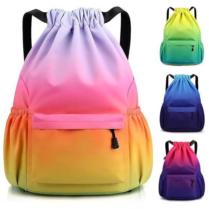 Sac à Dos Cordon Grand - AUCUNE - Sac de Sport Imperméable pour Homme Femme Sac Cordon Sac à Dos pour Shopping Sport - Arc en Ciel