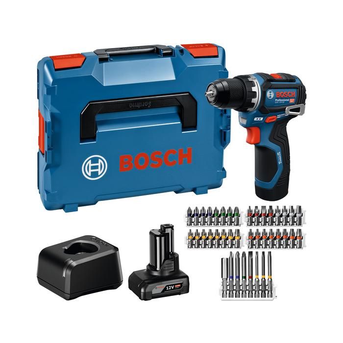 Perceuse-visseuse 12V 4Ah/2Ah GSR 12V-32 + Set de 40 accessoires 06019N7005 - Bosch