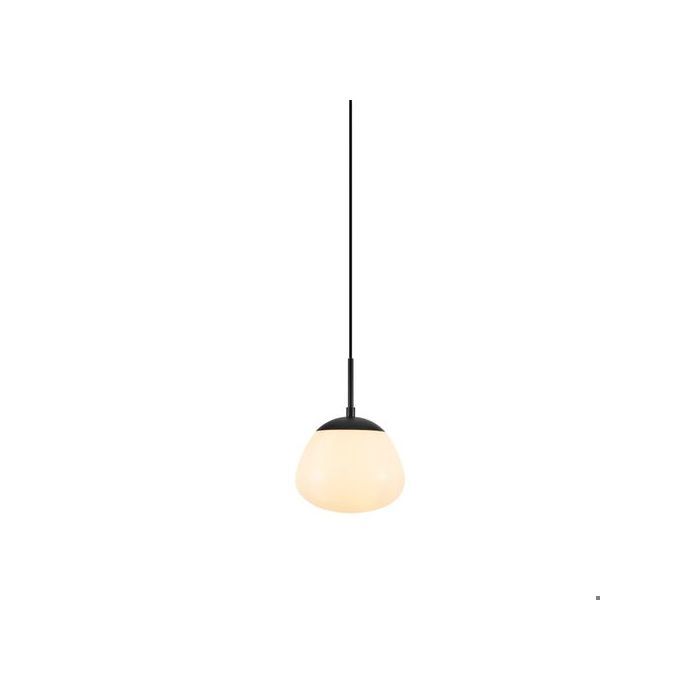 Suspension E14 max. 40W verre opale blanc et métal noir - Markslöjd - Rise Suspension E14 max. 40W verre opale blanc et métal noir - Markslöjd - Rise