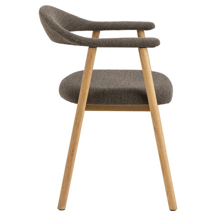 Addi chaise de salle à manger avec accoudoirs bouclé gris. Addi chaise de salle à manger avec accoudoirs bouclé gris.