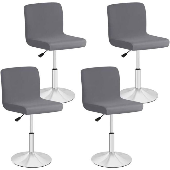 Ensemble de 4 Housses de Chaise Haute Bar de Salle à Manger Housse Tabouret de Bar Amovible et Lavable Couverture Extensible pour