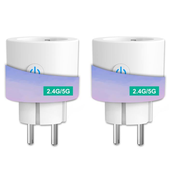 Prise Connectée Alexa ANTELA – 16A, WiFi 2,4/5GHz, Mesure De Consommation – 1 Prise, Blanc