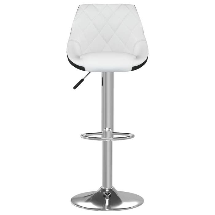 Noir Tabourets de bar/de club - LOUMEI -[lot de 2] - Pour 2 personnes - Chaises de cuisine blanc et noir similicuir 263665
