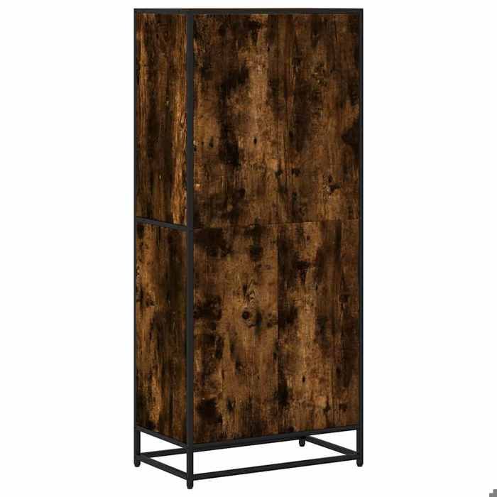 Cabinet de Livre SOLOMOON CHIC Bibliothèque Polyvalente - Pour enfant/adulte - chêne fumé 60x35x139 cm bois dingénierie BB1263