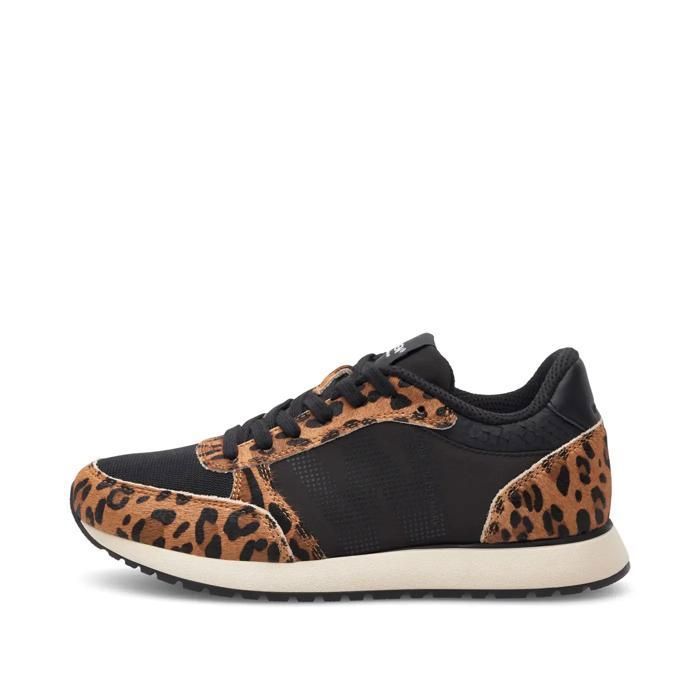 Baskets femme Woden Ronja Cowhair - leopard/black Baskets femme Woden Ronja Cowhair - leopard/black