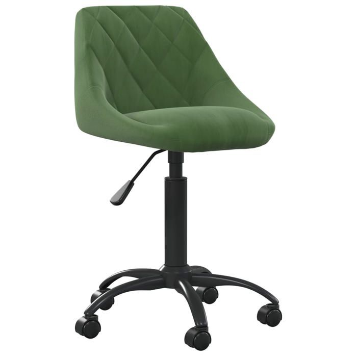 NEW 2026 Chaise de bureau Fauteuil simple pour 1 personne Vert foncé Velours 44x46x(67.5-79) cm L7021