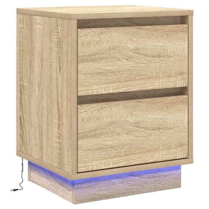 En solde Cabinet de chevet(1 pc) - UU - Armoire/Table de lit - avec tiroir Chêne Sonoma 39x345x50 cm L5043